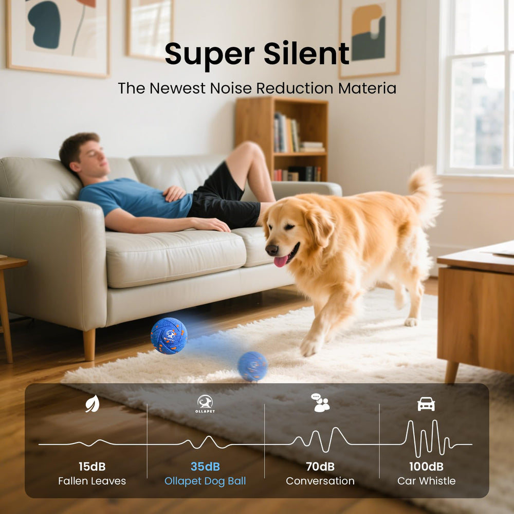 Ollapet 3.2-inch diameter ball fits medium to large dogs.