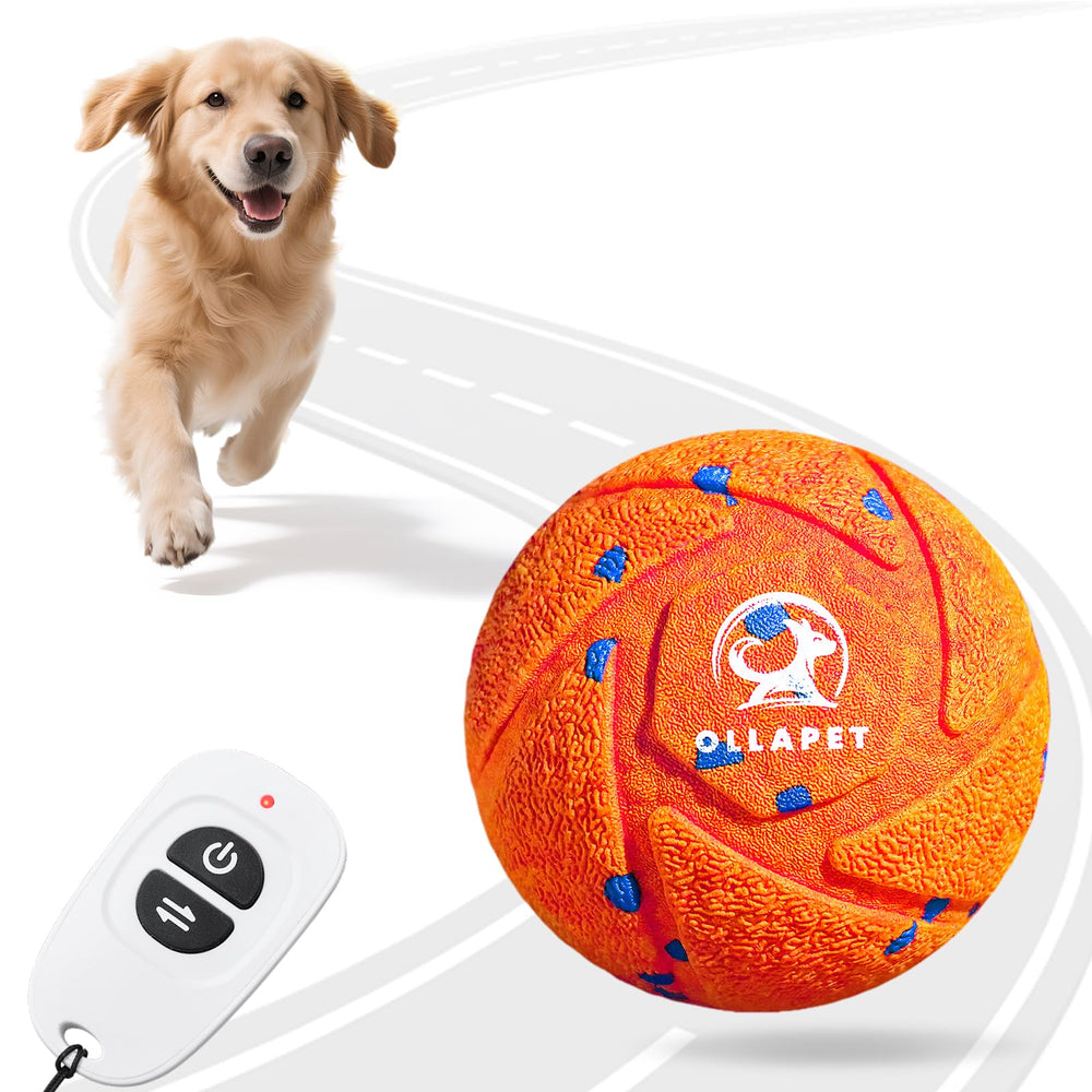 Ollapet Smart Ball chew-resistant shell up close, showcasing durable design for aggressive chewers.