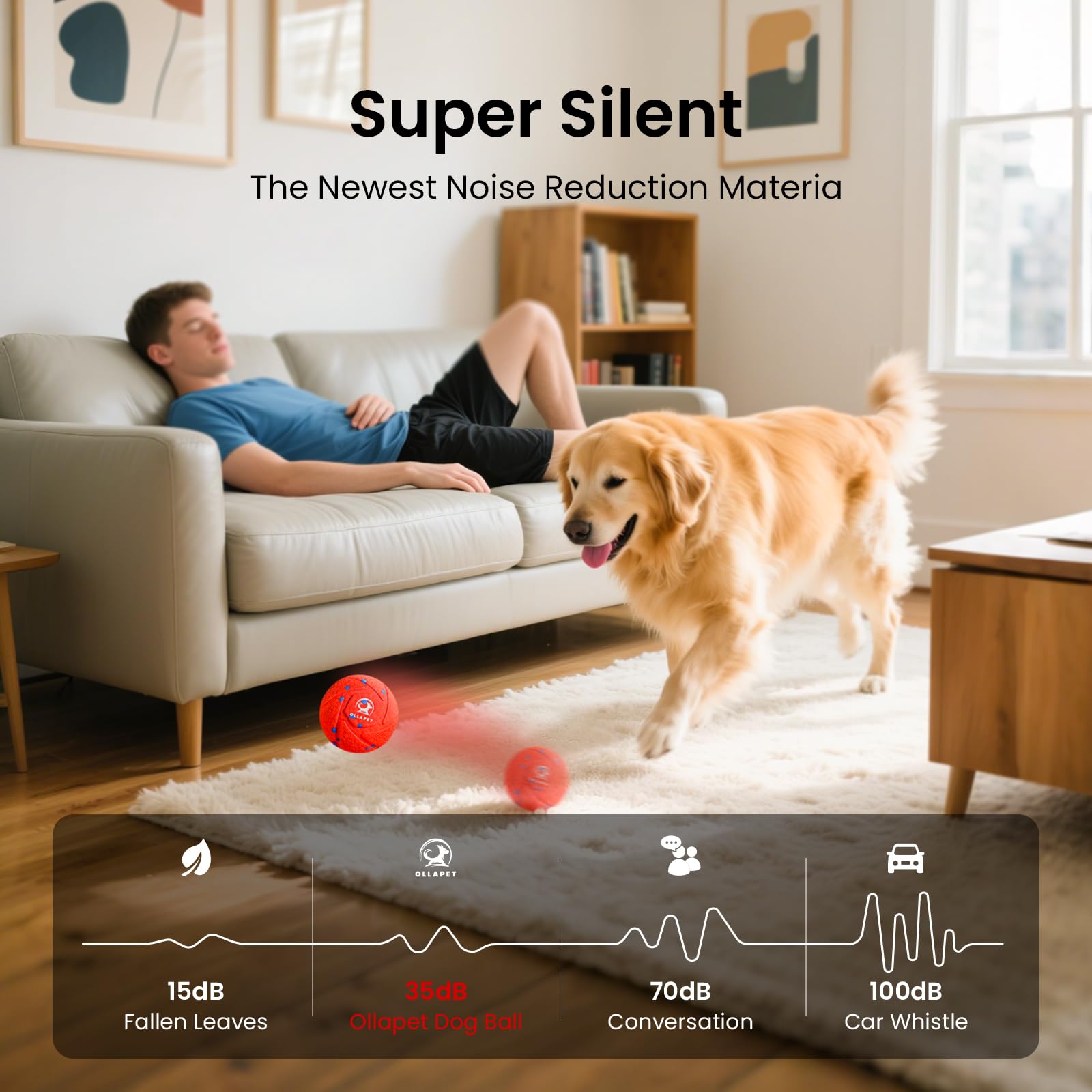 Ollapet ball outdoor bounce mode for energetic sprints