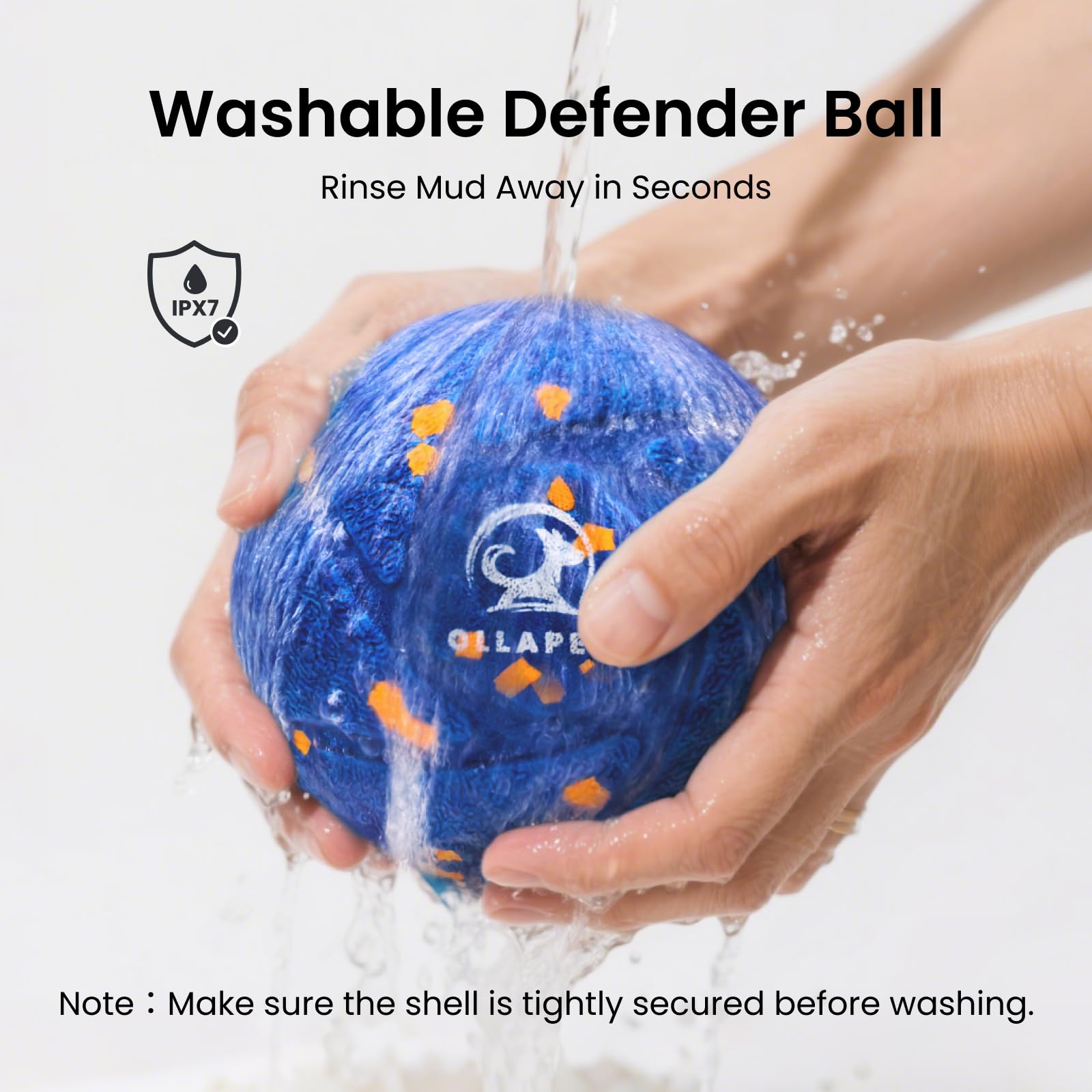 Ollapet USB-C charging-blue ball charges quickly for more play time.