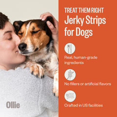 Ollie jerky poulet-pomme emballage pratique pour les sorties.