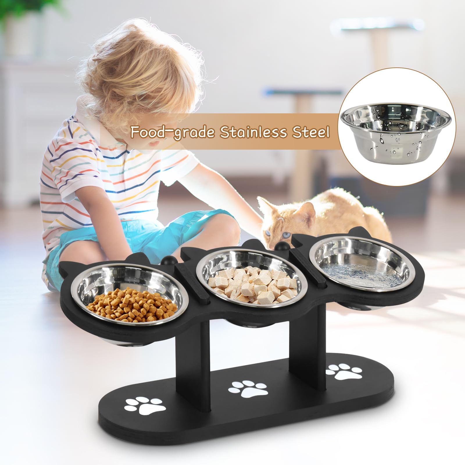 OLLVIA-black-shelf-base provides sturdy support during meals.
