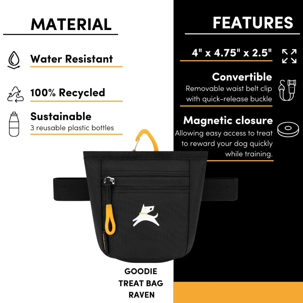 OllyDog Goodie Treat Bag repurposes recycled bottles into a training pouch.