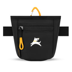 OllyDog Goodie Treat Bag Raven S25 worn at the waist for hands-free training.