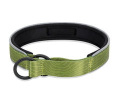 Closeup of OllyDog collar showing neoprene padding for soft comfort.