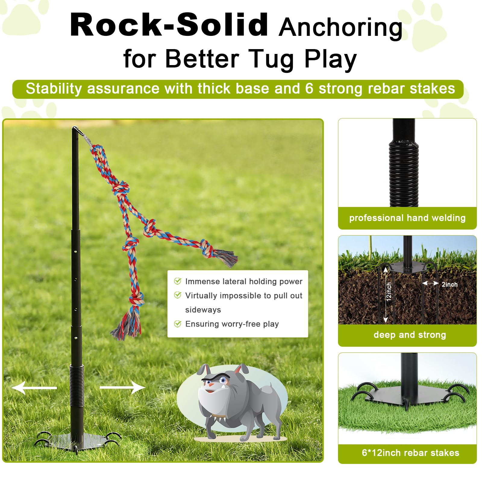 Olpchee soft cotton rope tug toy for solo play and fetch