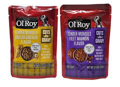 Ol' Roy back-of-pack shows feeding directions for simple portioning.
