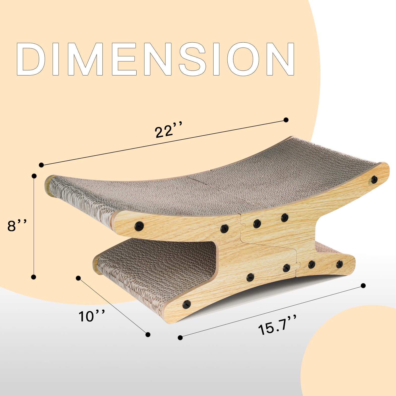 Olurrsia Cat Scratcher Board showing angled play zone for climbing and scratching.