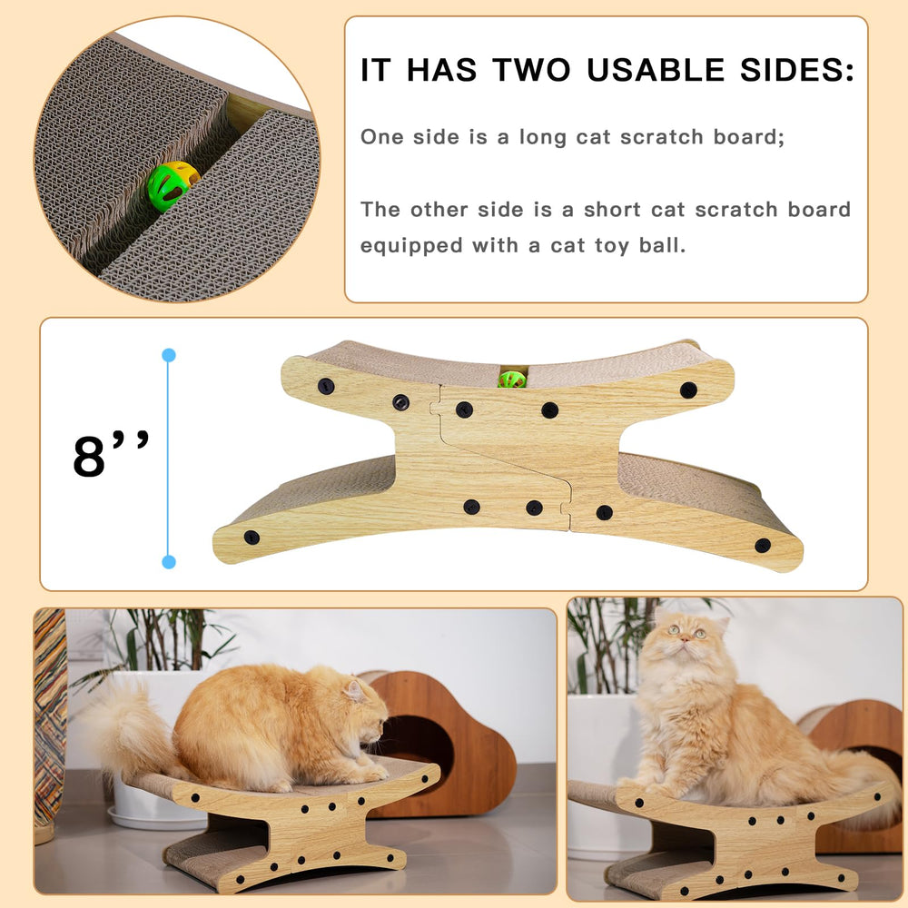 Olurrsia Cat Scratcher Lounge Bed offering elevated resting for comfy naps.