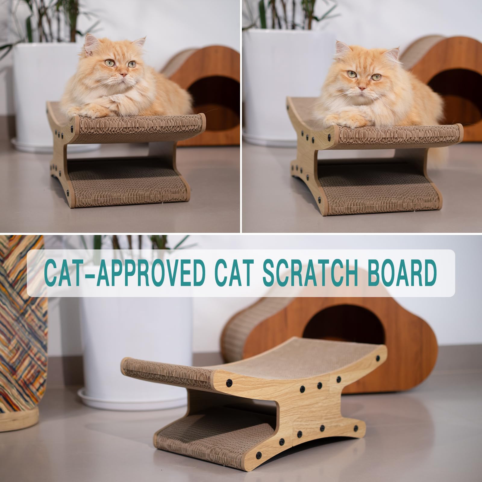 Olurrsia Durable Corrugated Cardboard keeps up with daily scratching.