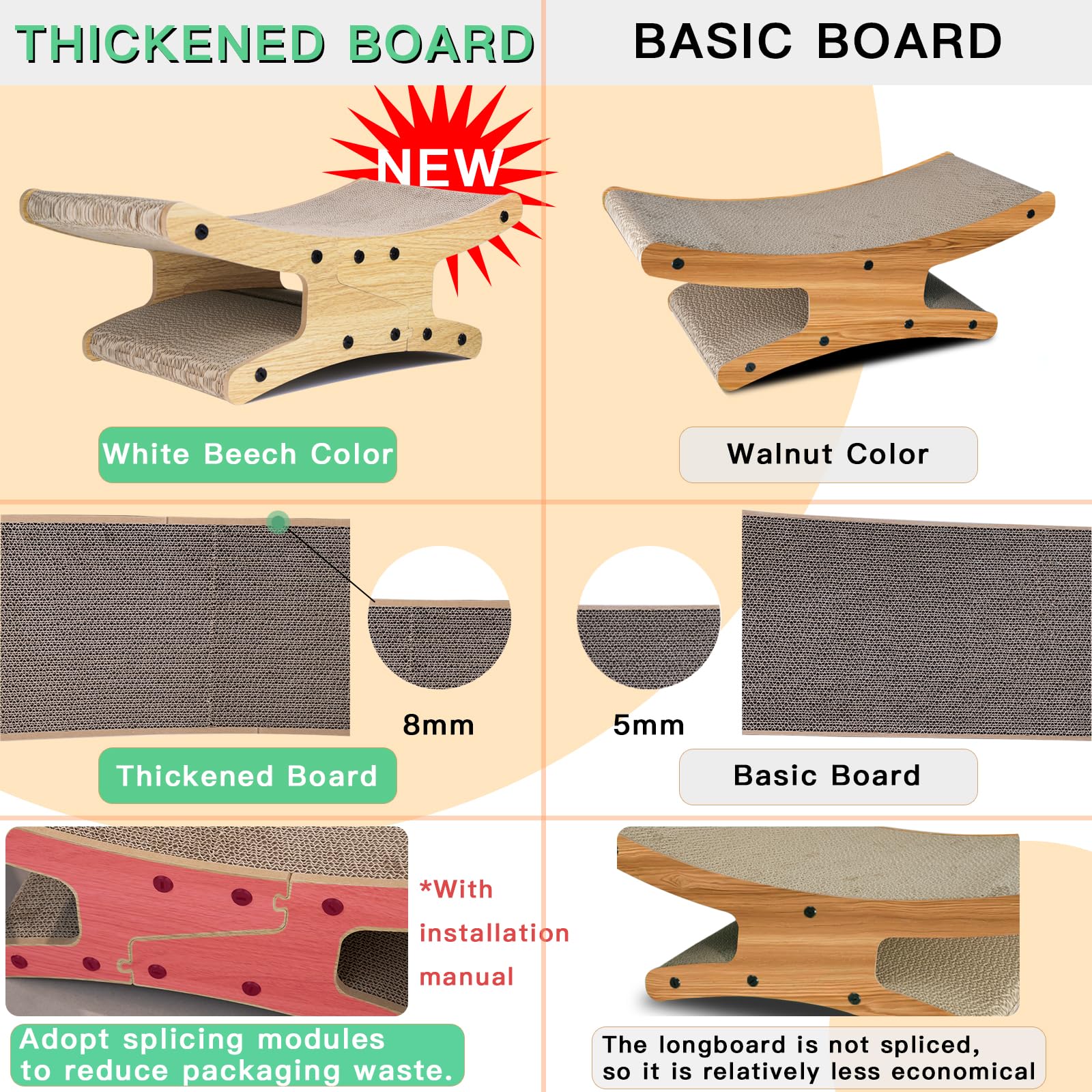 Olurrsia Eco-friendly Cardboard Construction uses recycled materials and safe adhesives.