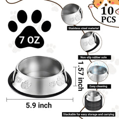 Olutacot rubber-base non-slip bowl keeps pet meals secure during feeding.