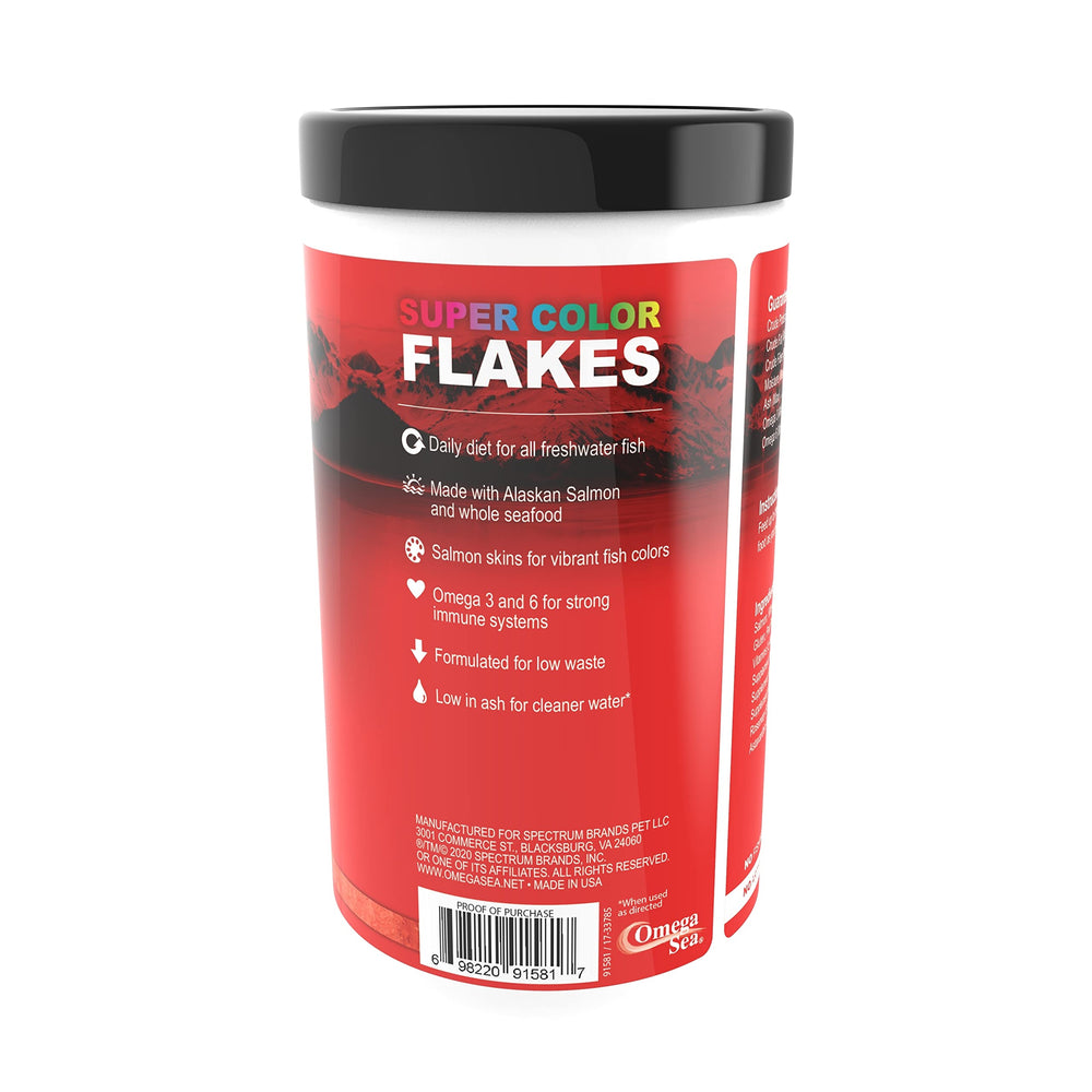 Omega One flakes used in a freshwater and saltwater aquarium setup.