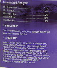 Omega One Super Color Floating Cichlid Pellets surface feeding promotes easy meals.
