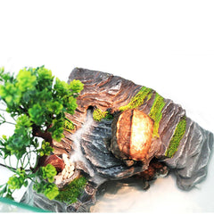 OMEM Reptile Box Shelter plant-friendly design lets you add greenery.