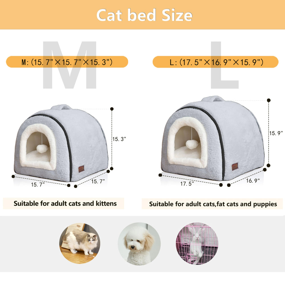 OMIVIER cat bed anti-slip bottom—stable perch on slick floors for safety.
