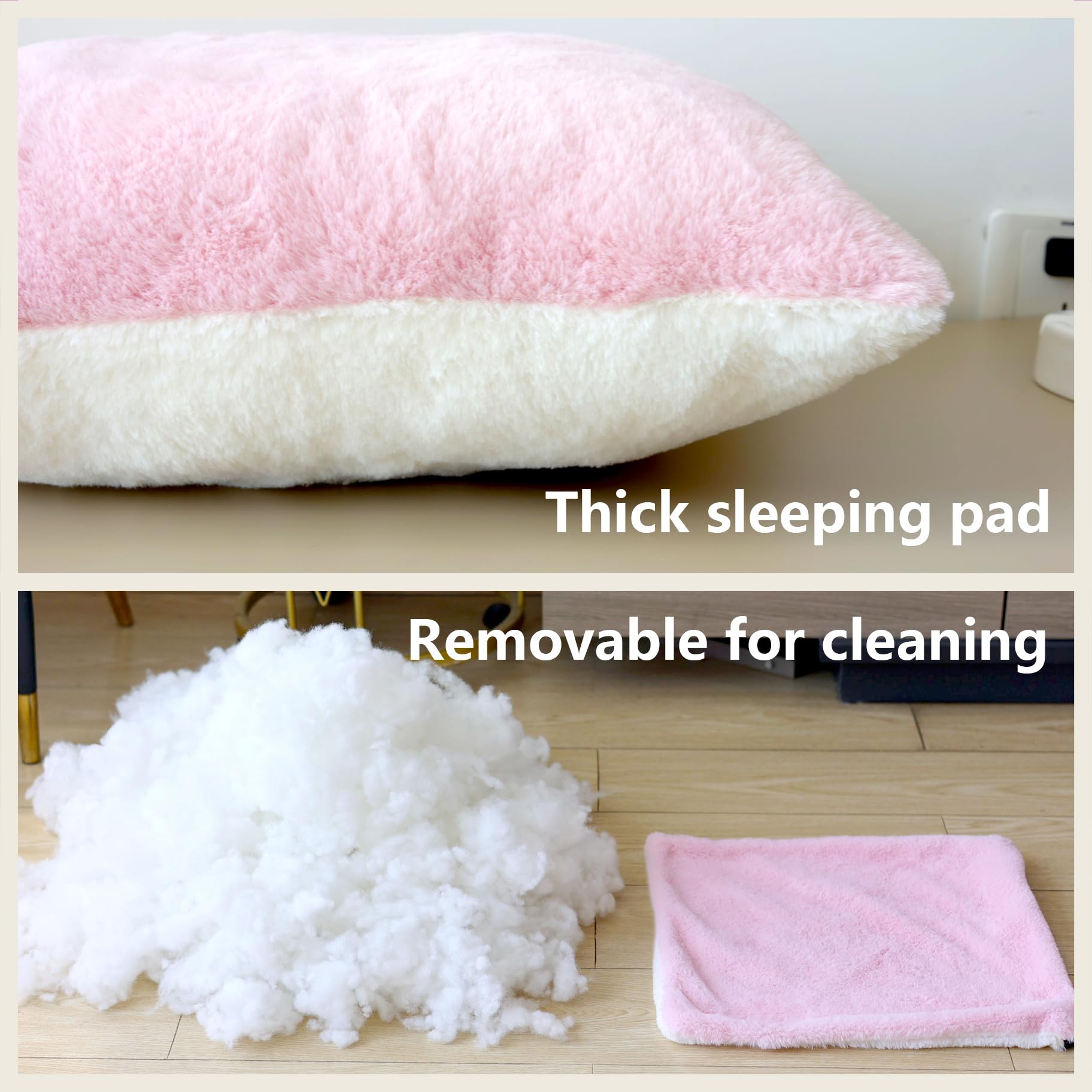 OMIVIER cat bed detachable cushion allows simple cleaning and quick refresh.