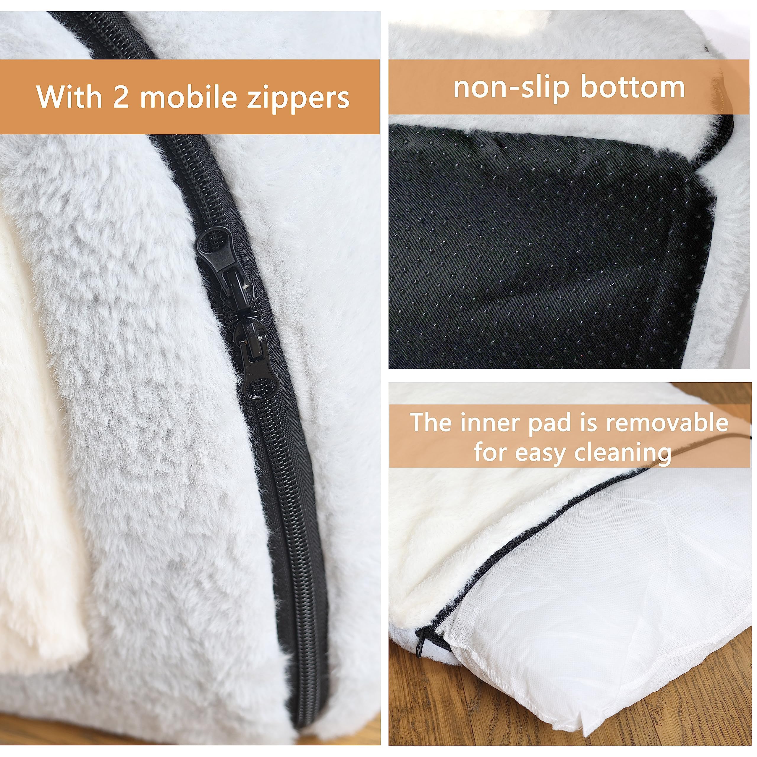 OMIVIER cat bed water-resistant bottom—floor protection against spills and accidents.