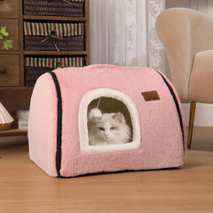 OMLIVLIES cat bed cave plush ball—interactive toy boosts play inside.