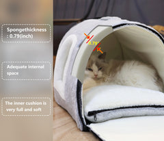 OMLIVLIES cat bed compact portable design is easy to move.