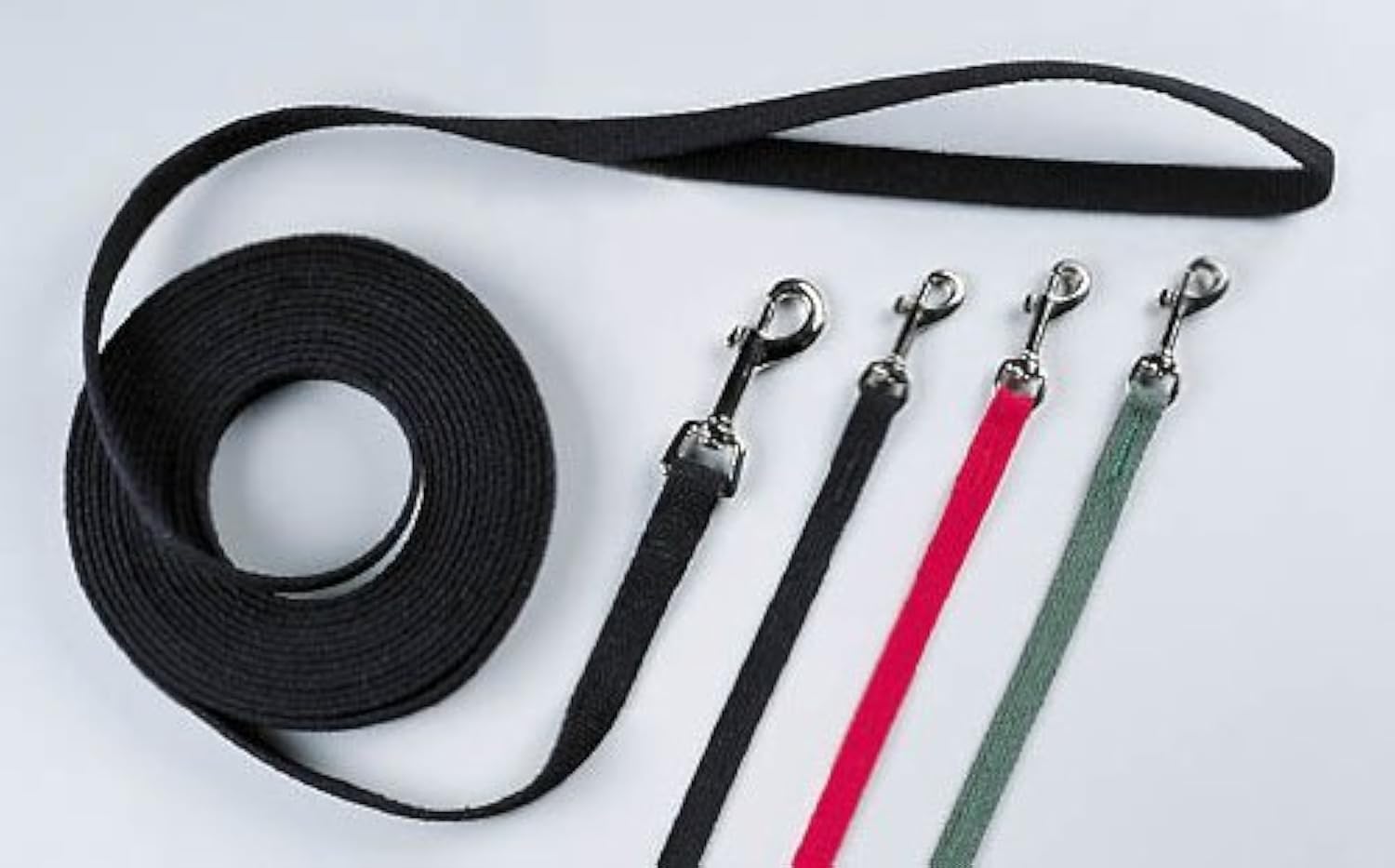 OmniPet cotton dog training lead 50ft red with swivel snap for comfortable control.