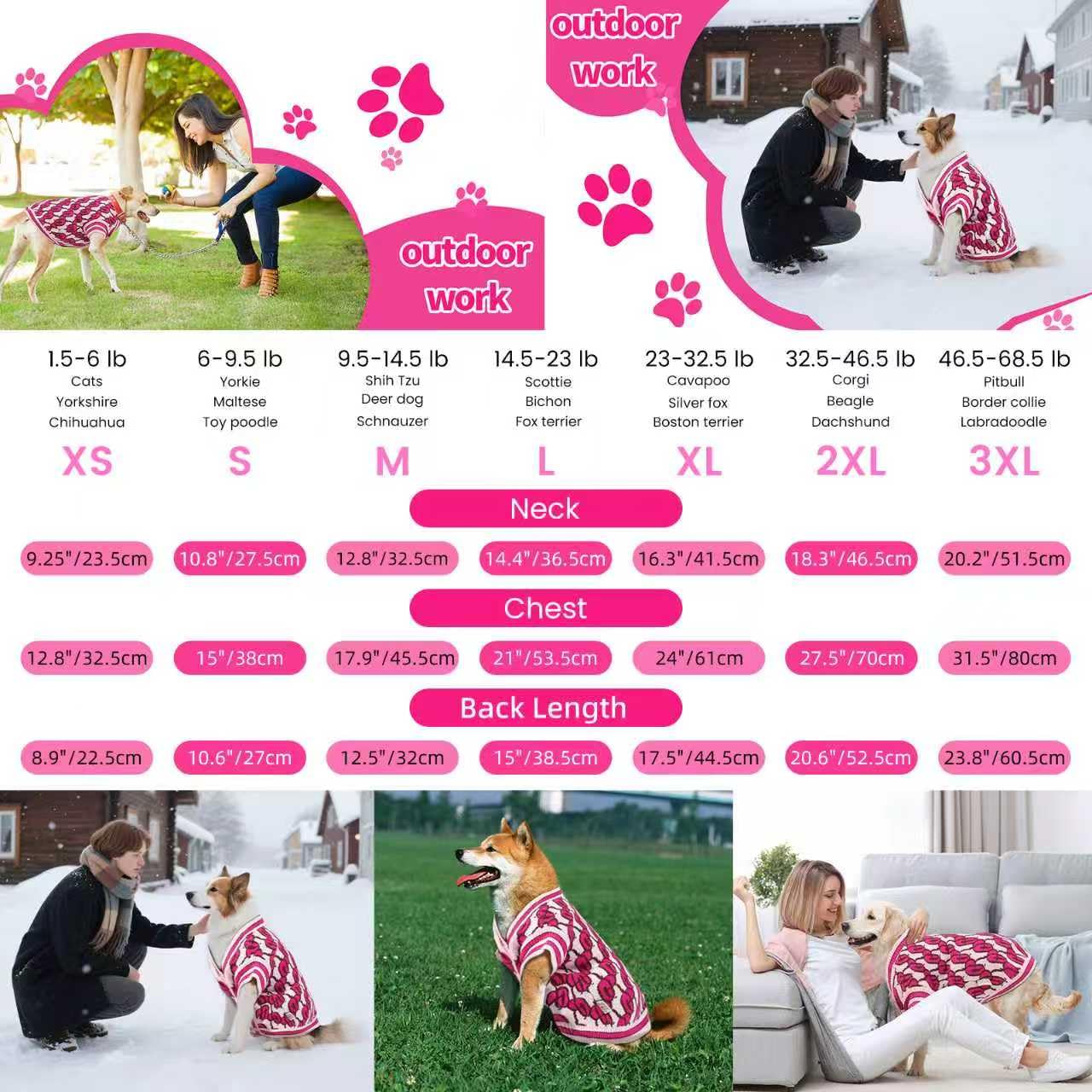 On The Roll daily warmth knitted dog sweater ideal for chilly walks