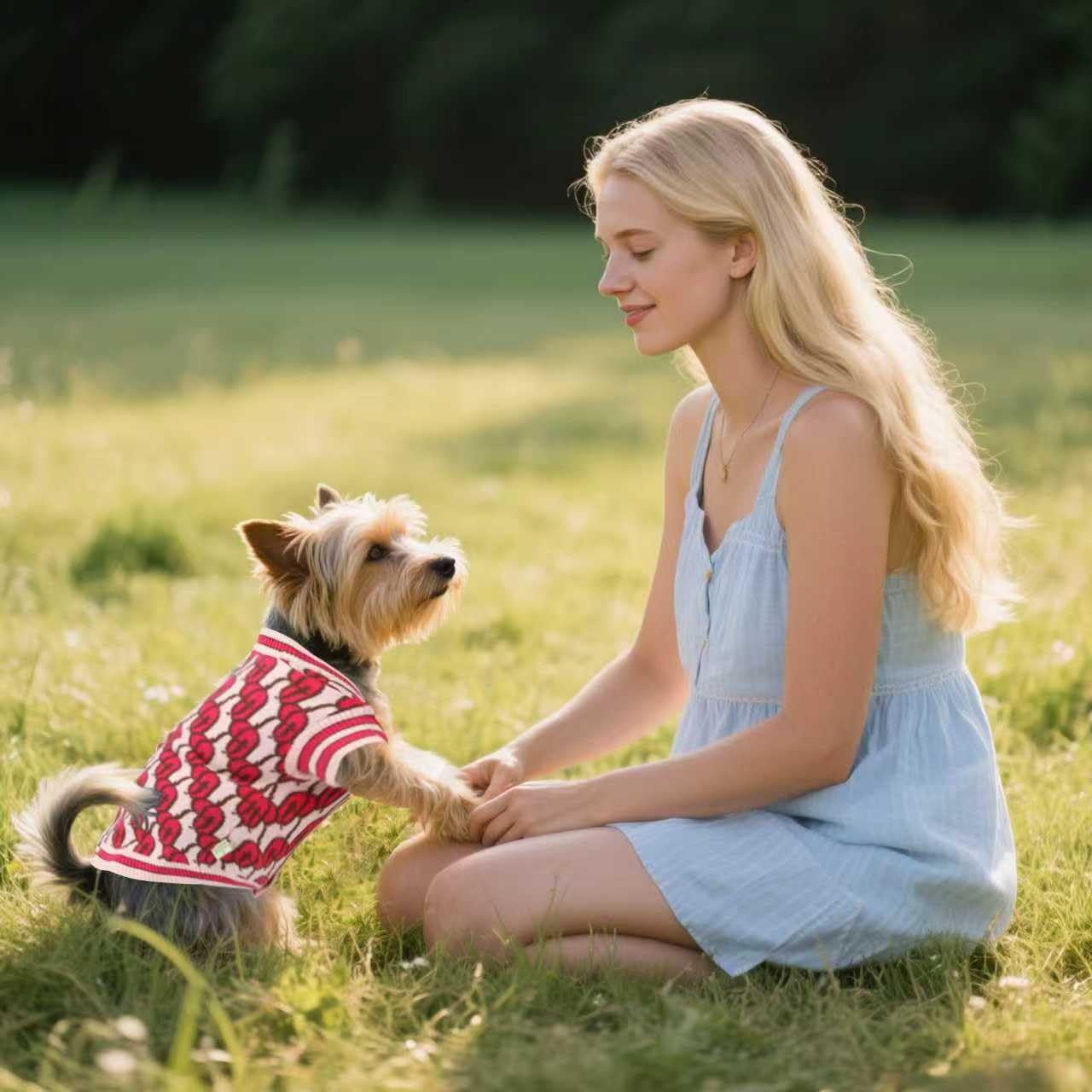 On The Roll dog sweater in a versatile size range for various breeds