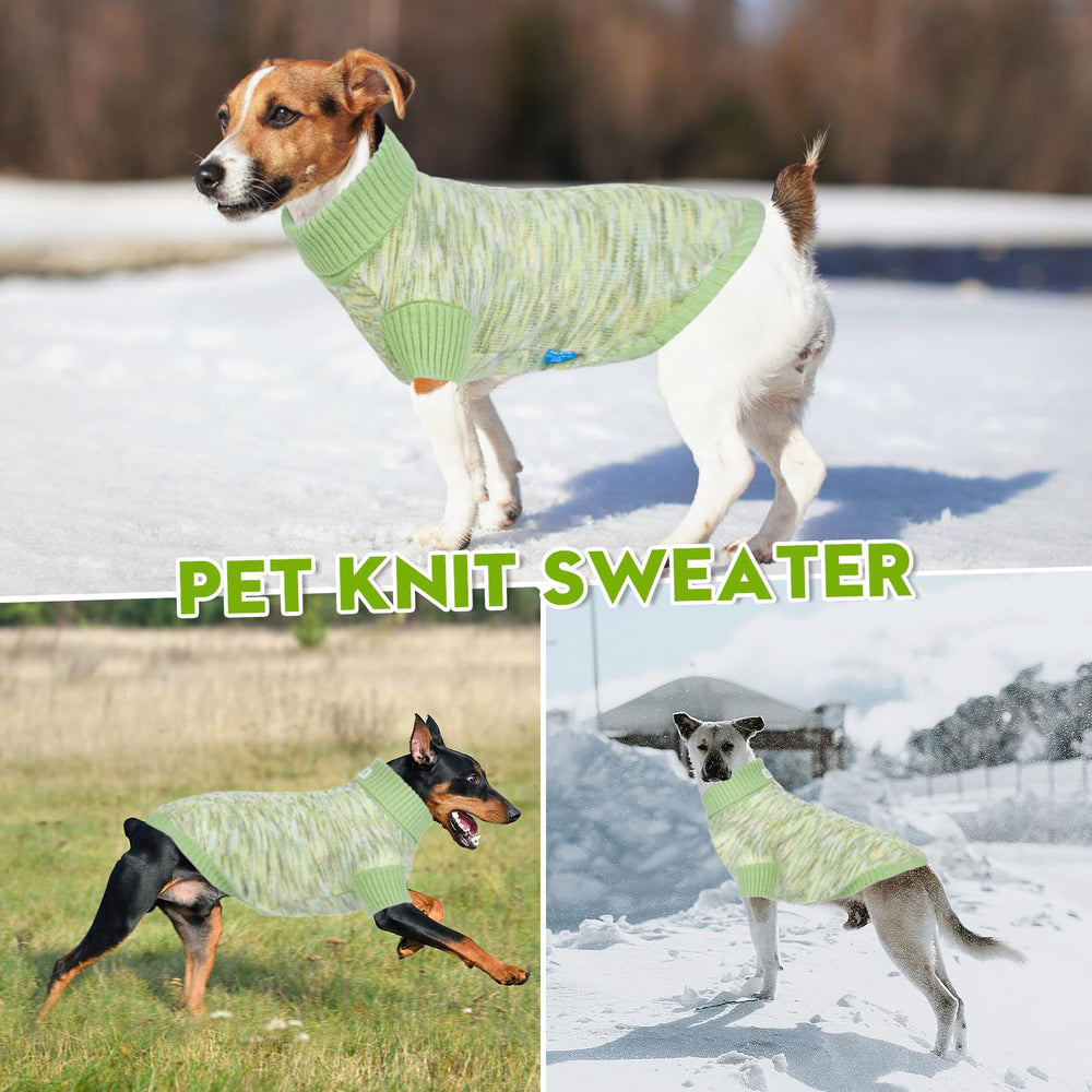 On The Roll green turtleneck dog sweater holiday style ideal for festive photos