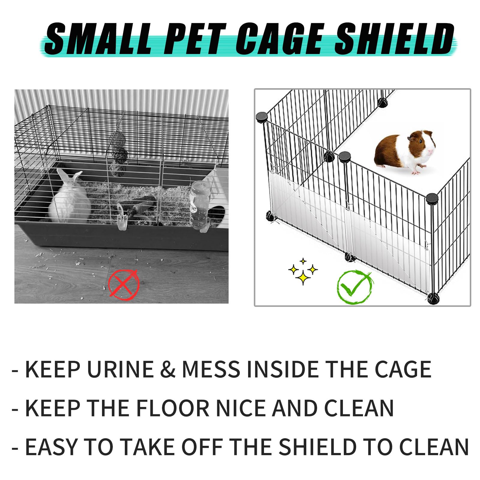 Oncpcare cut-to-size PVC guards enable customized fit for cages.