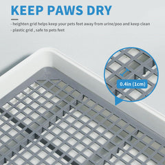 Oncpcare flat bunny litter pan fits under cage for space efficiency
