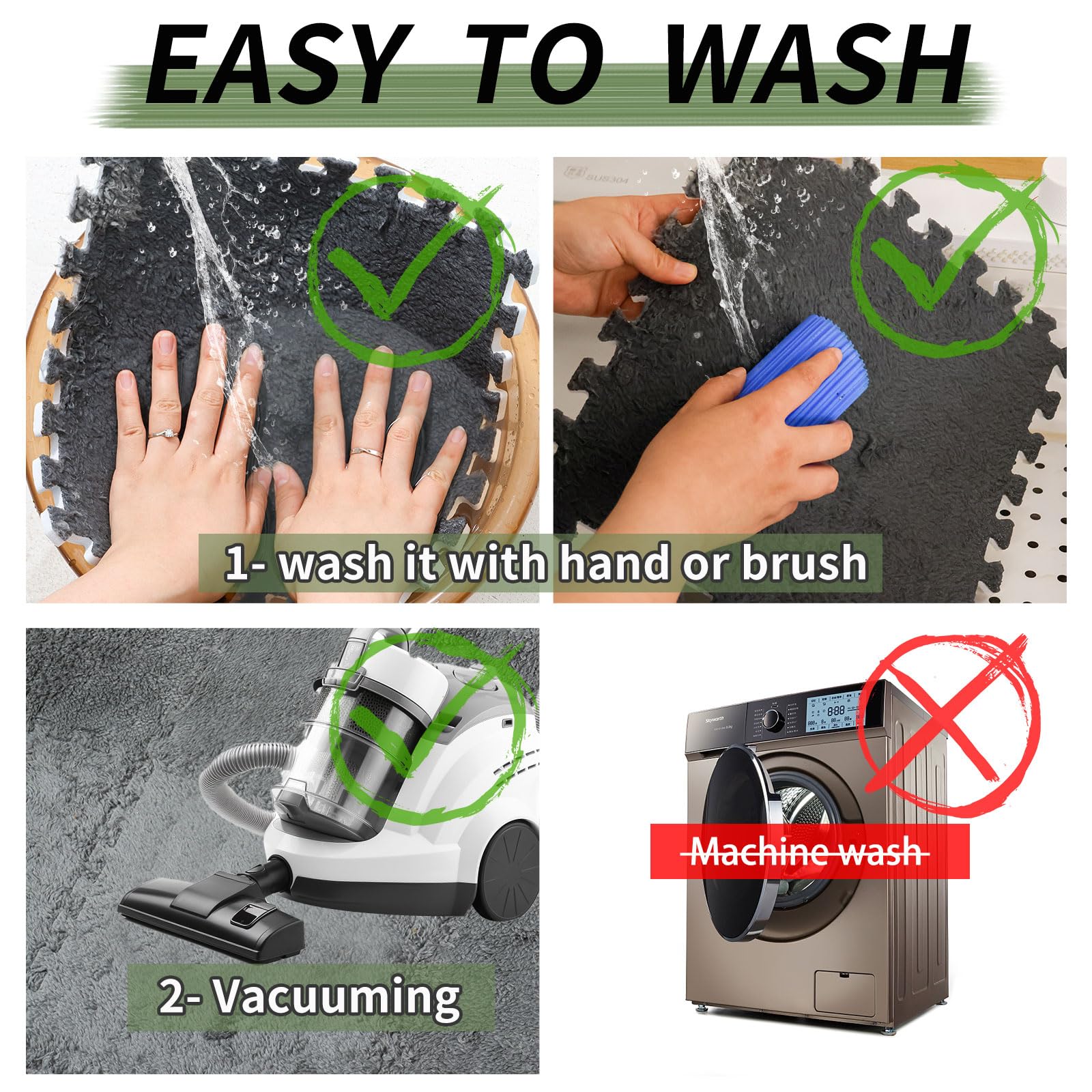 Oncpcare guinea-pig pads easy clean with hose-down or hand wash for quick maintenance.
