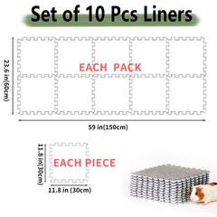 Oncpcare guinea-pig pads interlocking assembly for seamless large play area and secure fit.