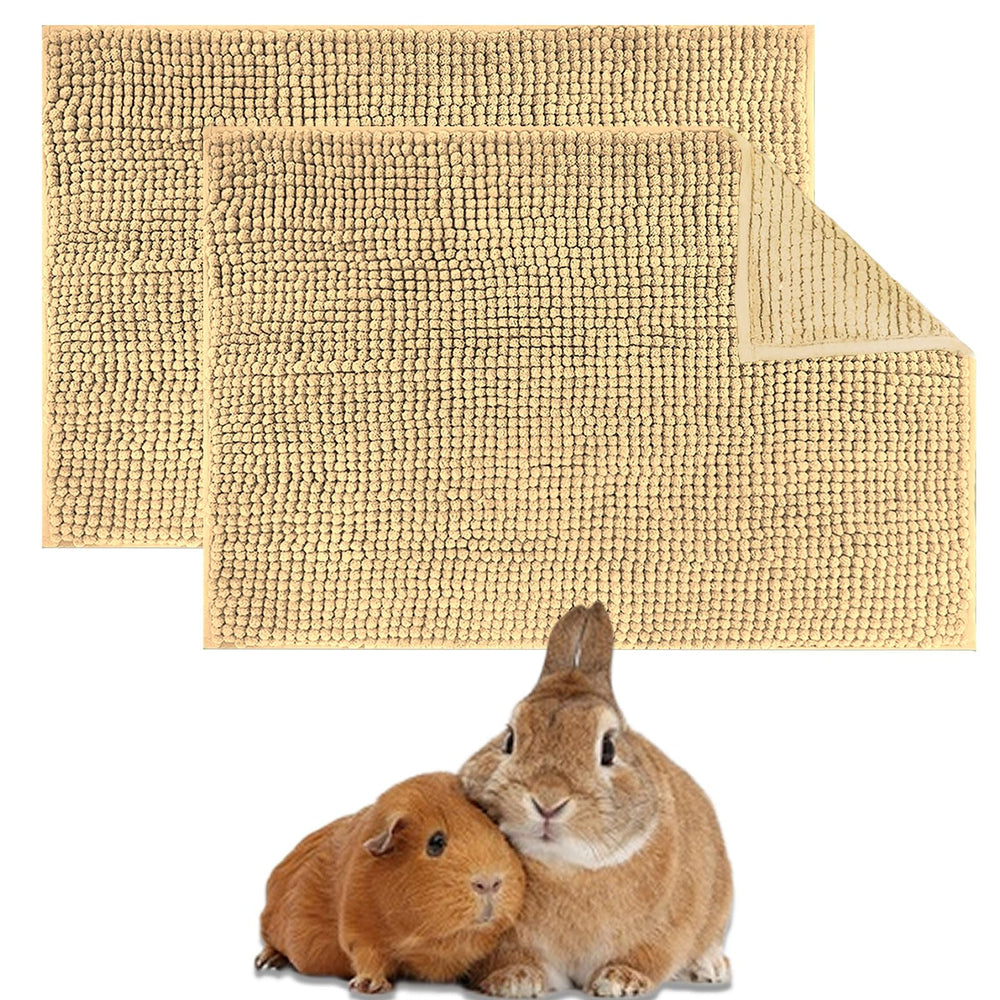 Oncpcare rabbit cage liner 2pack beige, soft fleece for cozy, reusable bedding