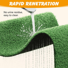ondware dog potty tray cleaning setup with soapy water for quick reuse