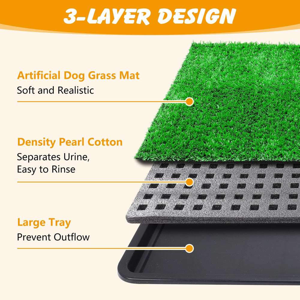 ondware dog potty tray drainage close-up showing perforated turf and liquid channeling