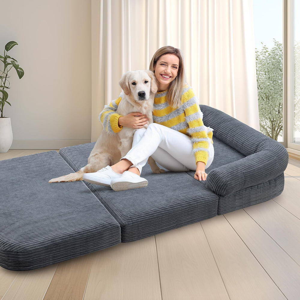 Ondware egg foam mattress provides supportive cushioning for you and pet.