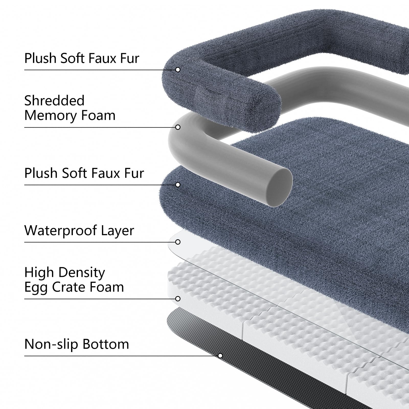 ondware eggshell foam mattress interior provides even support and comfort.