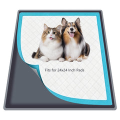 ondware silicone dog pee pad holder edge view showing raised border protects floors