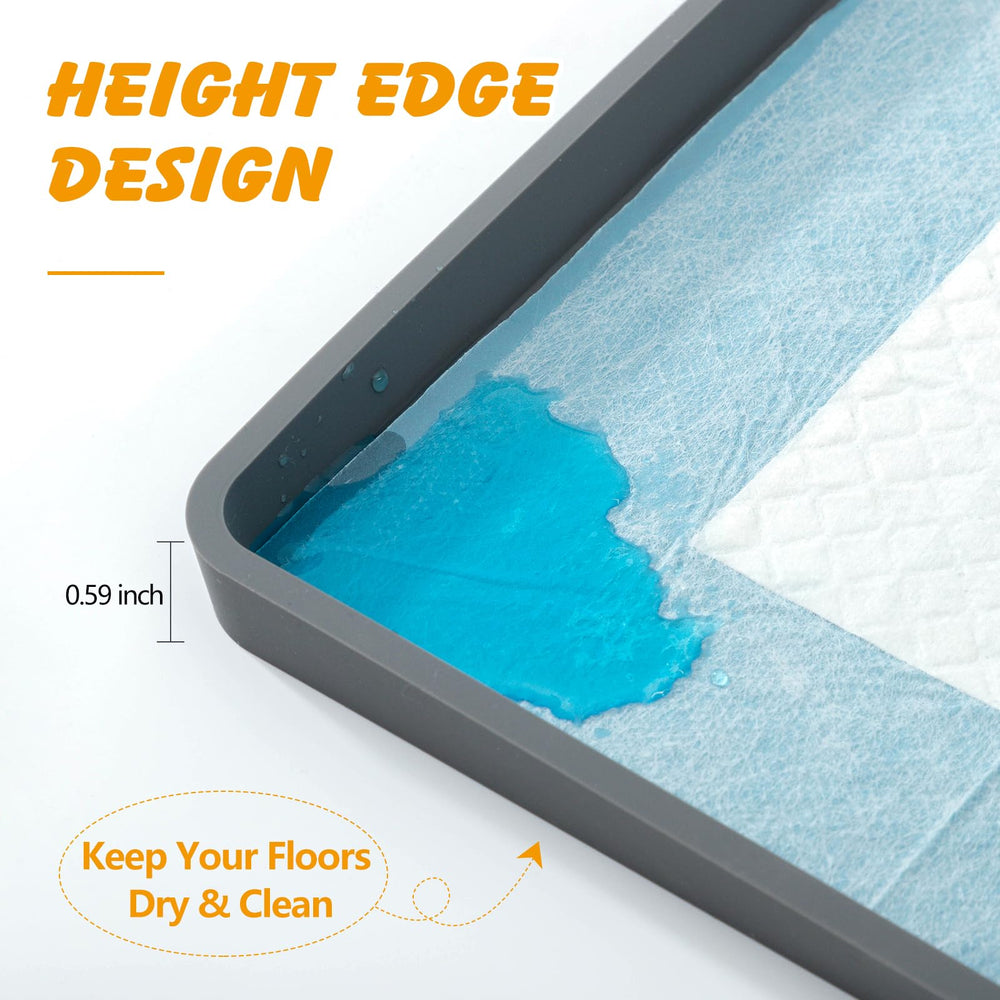 ondware silicone dog pee pad holder full setup demonstrates universal fit for standard pads