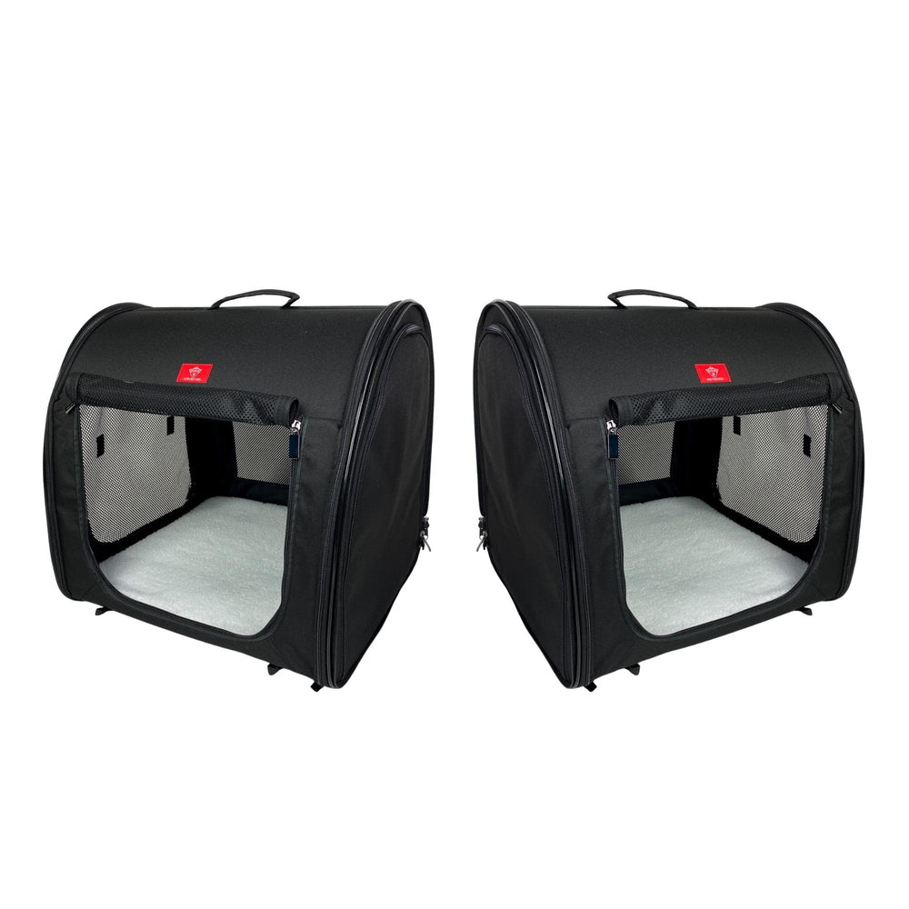 One for Pets kennel seatbelt strap keeps pets secure during travel.