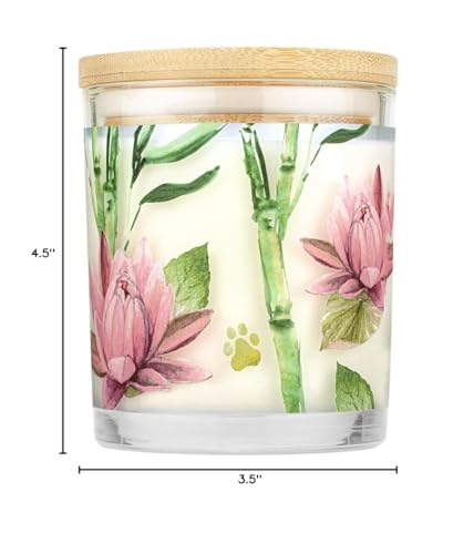 One Fur All Bamboo Watermint candle in a modern home setting suits pet-loving households.