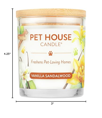 One Fur All home scene with candle on table — subtle fragrance for kitchen or bedroom.