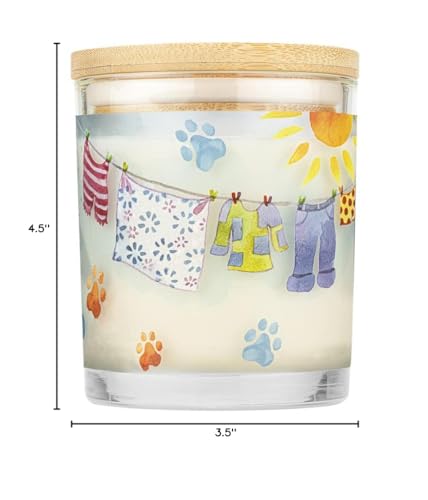 One Fur All Pet House Candle sunwashed cotton in living room setup