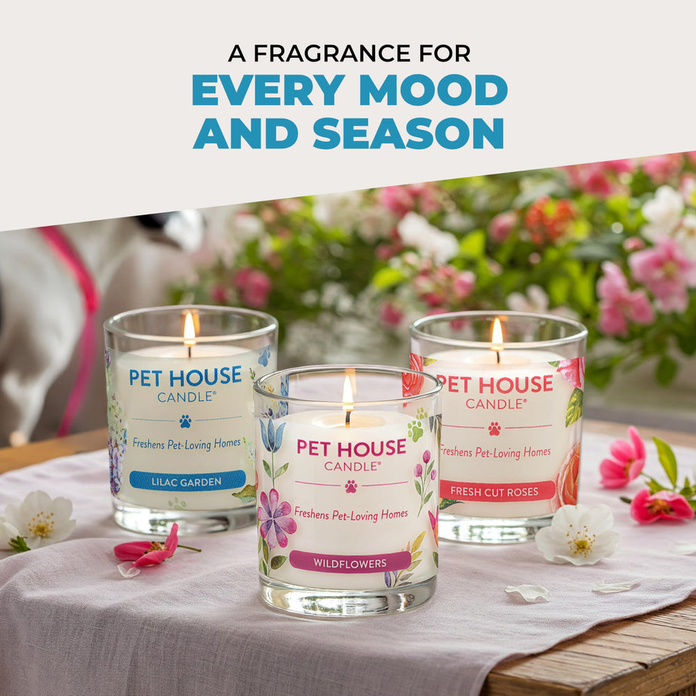 One Fur All Pet House Candle reusable glass jar suitable for many rooms