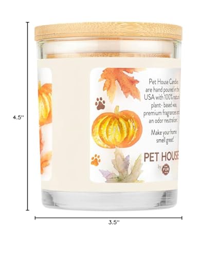 One Fur All Pet House Candles 2-pack packaging highlights American-made, dye-free wax