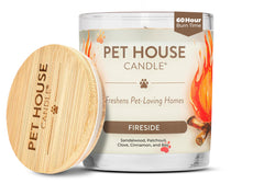 One Fur All pet house fall candle packaging highlights premium soy wax and long-lasting fragrance.