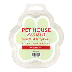 One Fur All Pet House Hollyberry wax melts pack-2 image shows two paw-shaped melts for long-lasting holiday fragrance
