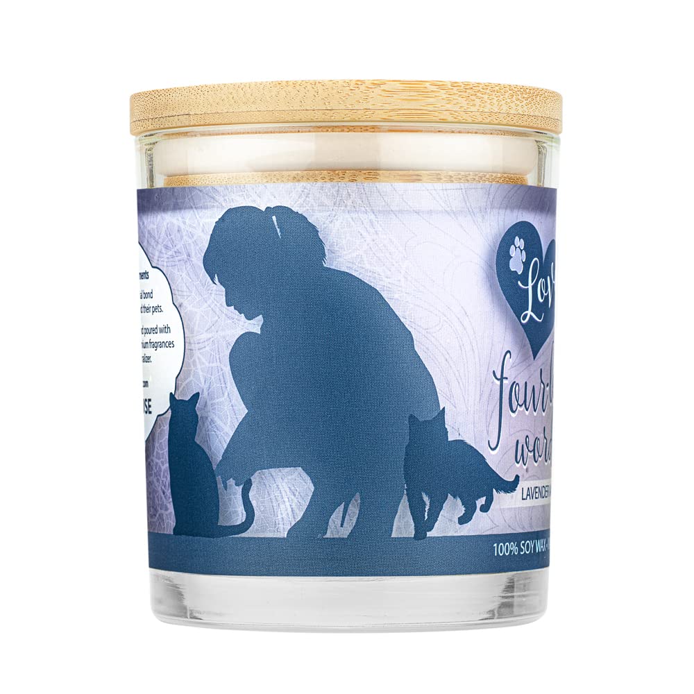 Label close-up shows plant-based wax and clean-burning wick for a safer ambience.
