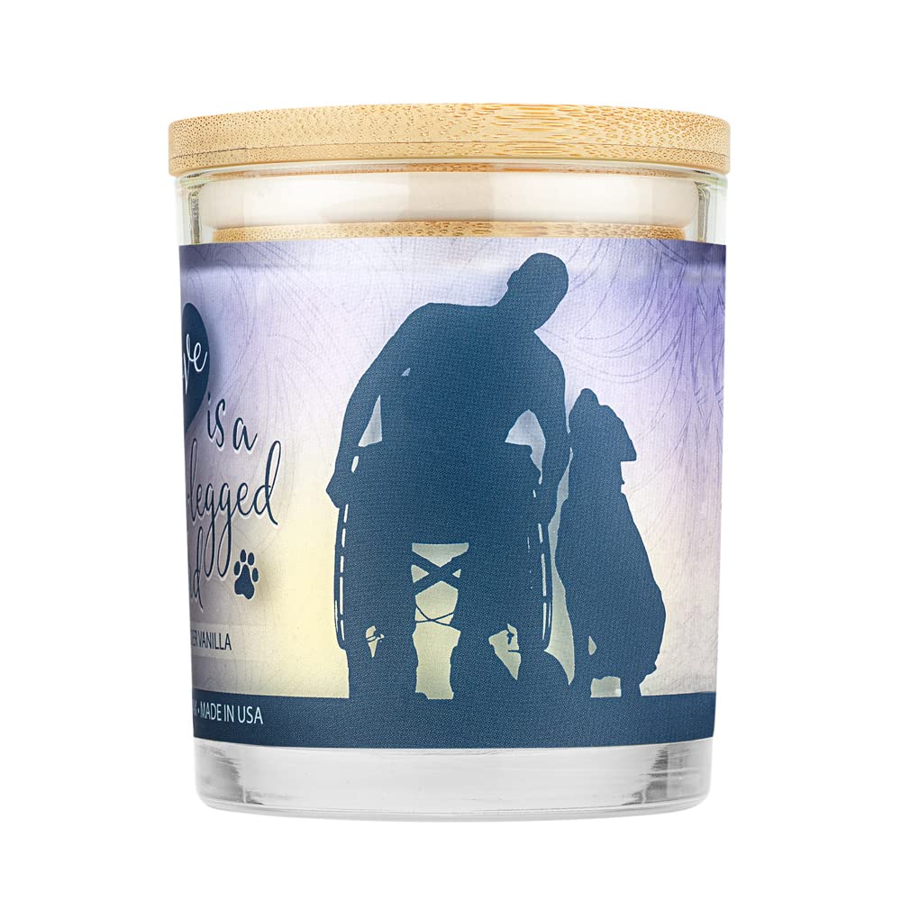 One Fur All candle packaging suggests gift-worthy elegance for pet lovers.