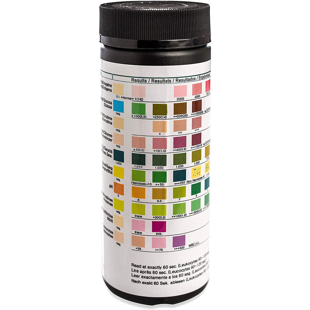 One Step Pet Urine Strips parameter chart for quick interpretation